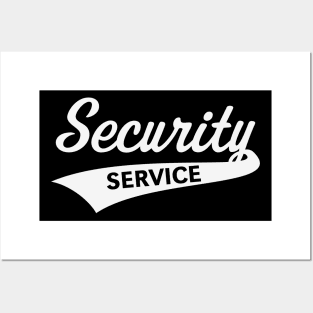 Security Service Lettering (Team / White) Posters and Art